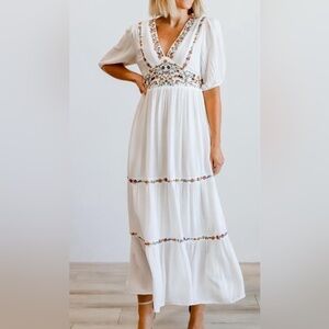 Baltic Born Santa Fe Embroidered Maxi Dress Plus Size